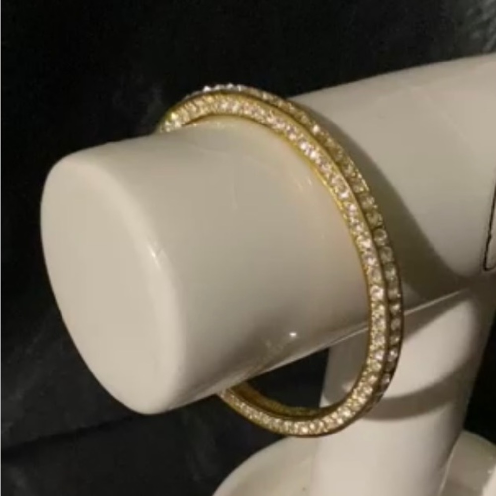 Rhinestone Bangle Bracelet, Beautiful! - image 1